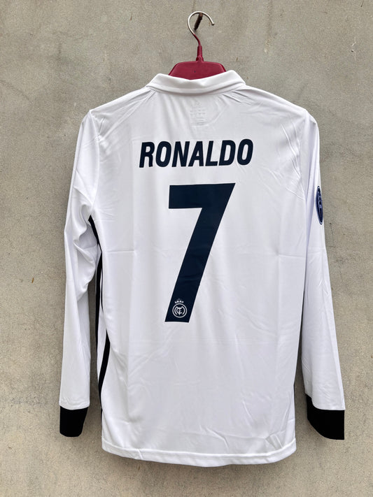 Ronaldo 7 Real Madrid Home 2016/17 FULL SLEEVE JERSEY (ORIGINAL LOGO)