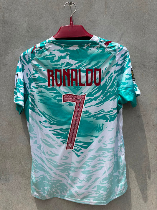 RONALDO 7 PORTUGAL AWAY FIFA CUP EMBROIDED LOGO JERSEY