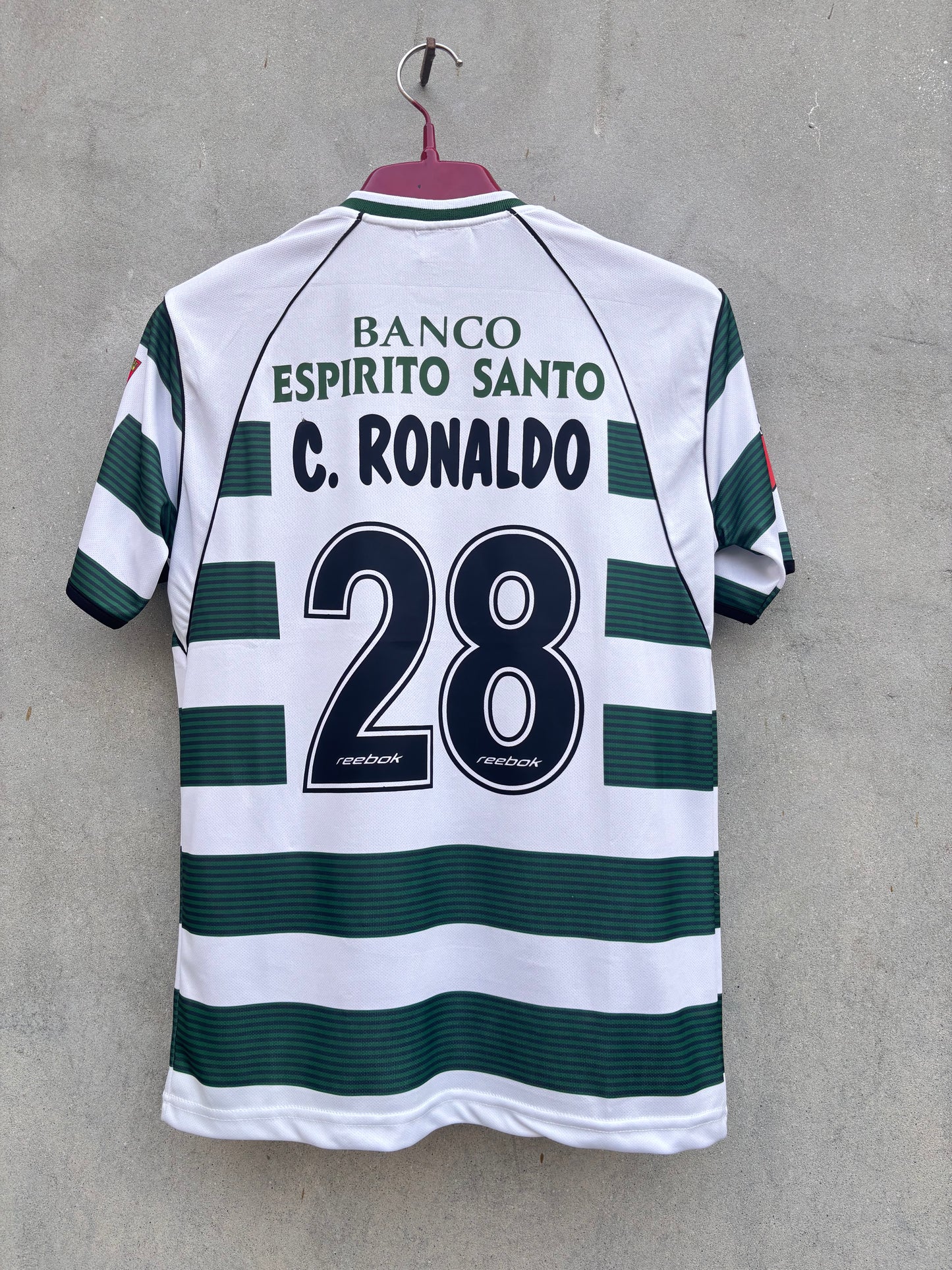 C RONALDO SPORTING 2001/03 EMBROIDED JERSEY