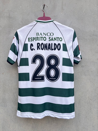 C RONALDO SPORTING 2001/03 EMBROIDED JERSEY