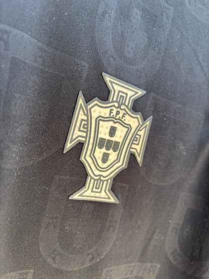 RONALDO 7 PORTUGAL BLACK HALF SLEEVE JERSEY (PLAYER VERSION LOGO )