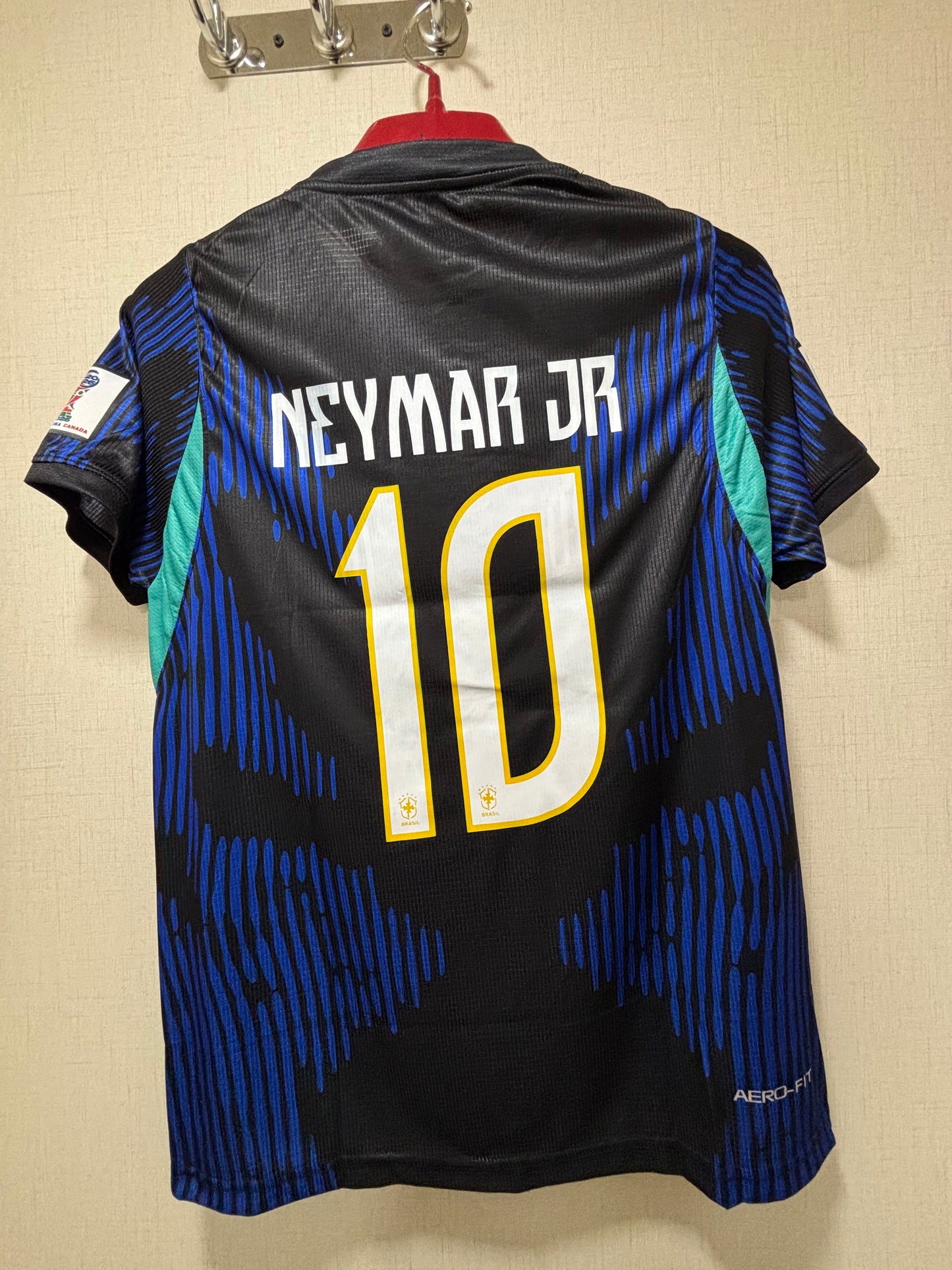 Neymar JR Brazil away FIFA Cup Jersey (EMBROIDED LOGO)