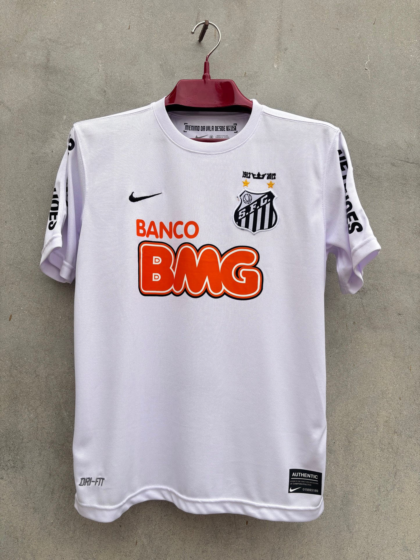 Neymar Jr Santos Shirt 2012 HOME EMBROIDED LOGO