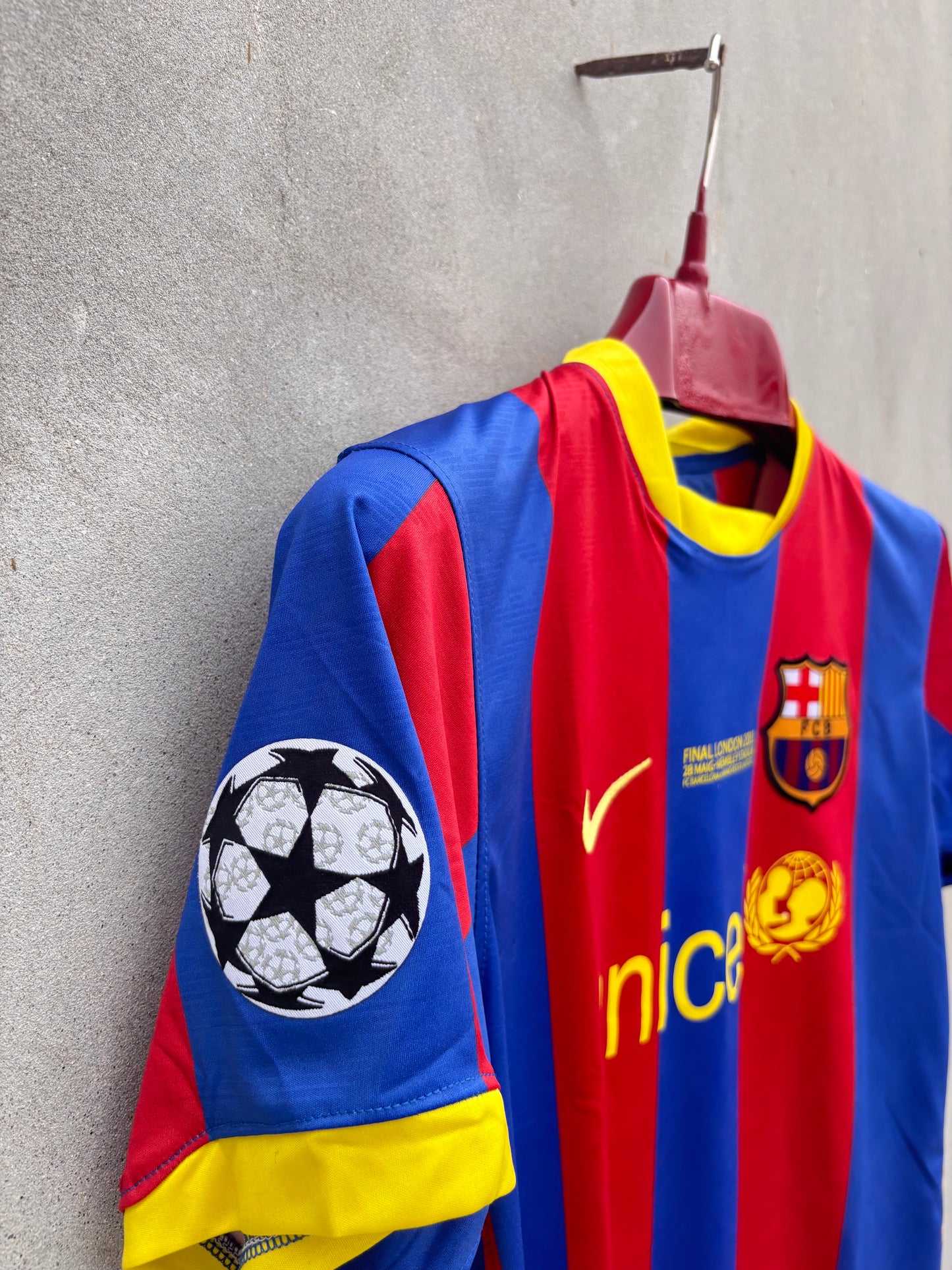 MESSI 10 BARCELONA 2011 FINAL JERSEY(EMBROIDED LOGO)
