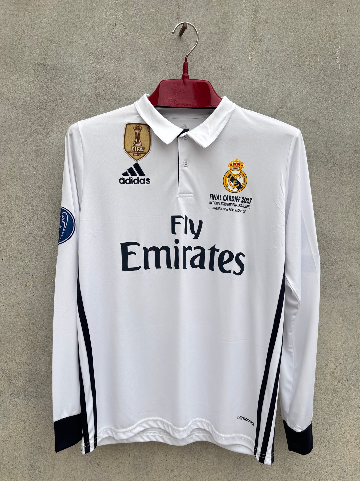 Ronaldo 7 Real Madrid Home  2016/17 FULL SLEEVE JERSEY (ORIGINAL LOGO)