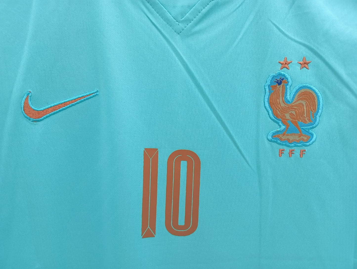 MBAPPE 10 FRANCE AWAY FIFA CUP JERSEY (EMBROIDED LOGO)