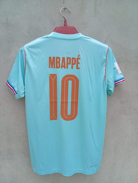MBAPPE 10 FRANCE AWAY FIFA CUP JERSEY (EMBROIDED LOGO)