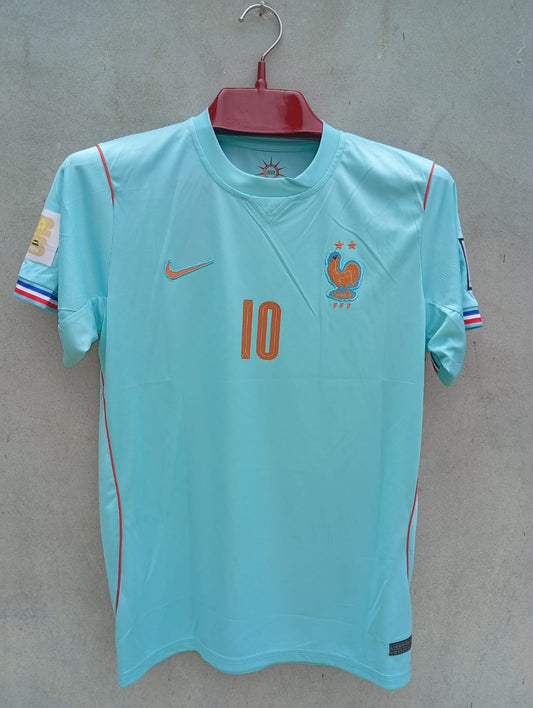 MBAPPE 10 FRANCE AWAY FIFA CUP JERSEY (EMBROIDED LOGO)