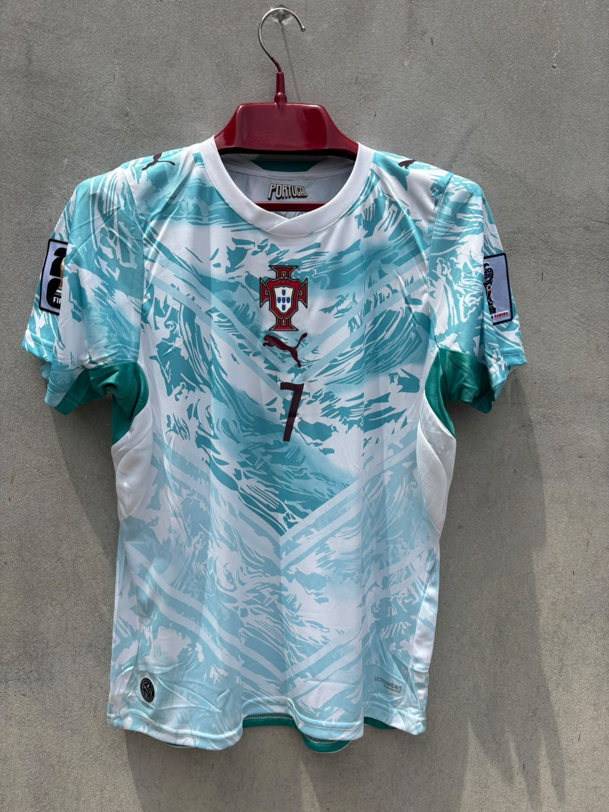 RONALDO 7 PORTUGAL AWAY FIFA CUP JERSEY (TPU LOGO)