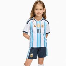 MESSI 10 ARGENTINA HOME FIFA CUP KIDS KIT(EMBROIDED LOGO)